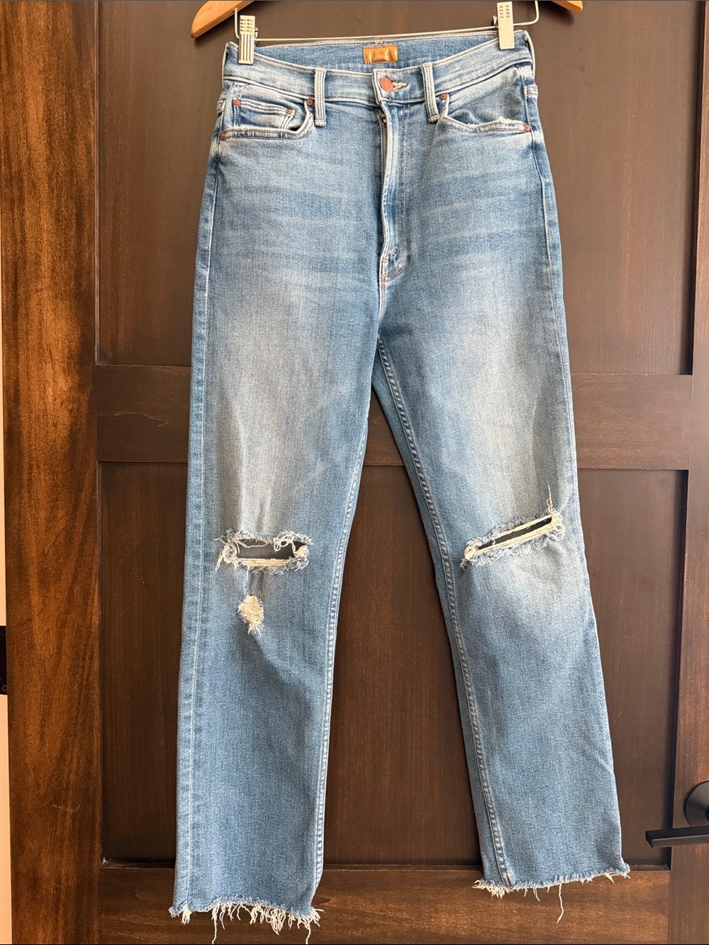 Mother high waisted rider ankle fray sz 27